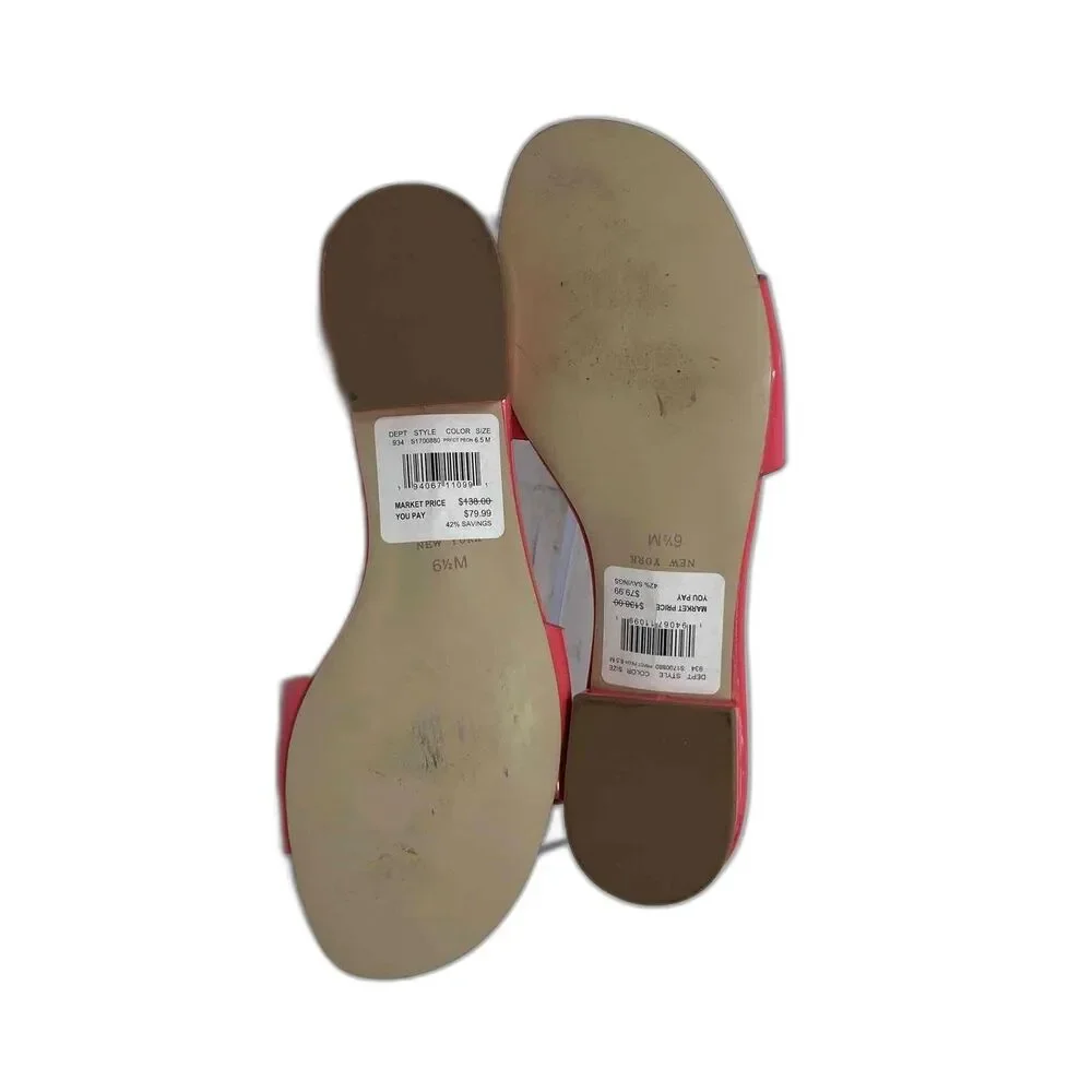 Kate Spade New York Pink Leather Slip-On Slide Sandals - Size 6.5